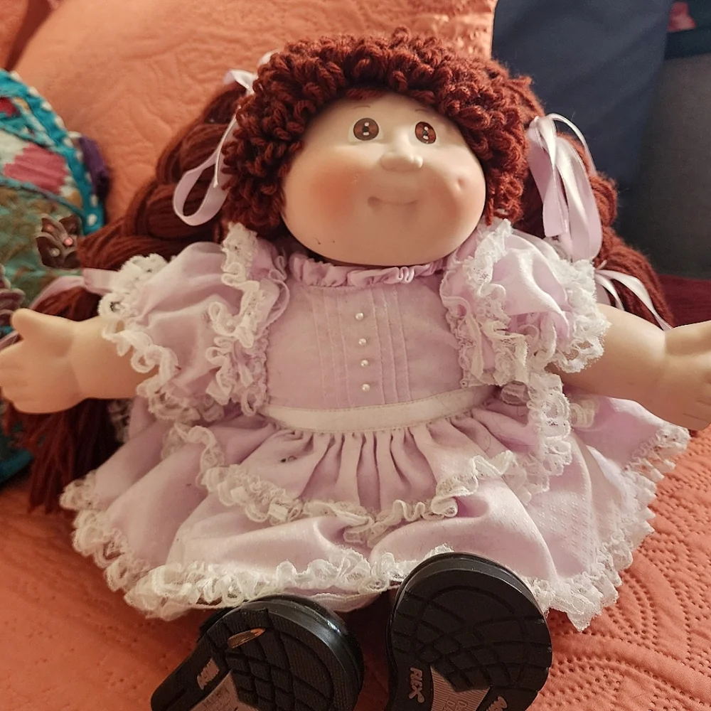 Vintage 1985 Porcelain Cabbage Patch Brown Eyed Brunette Stephanie Anne